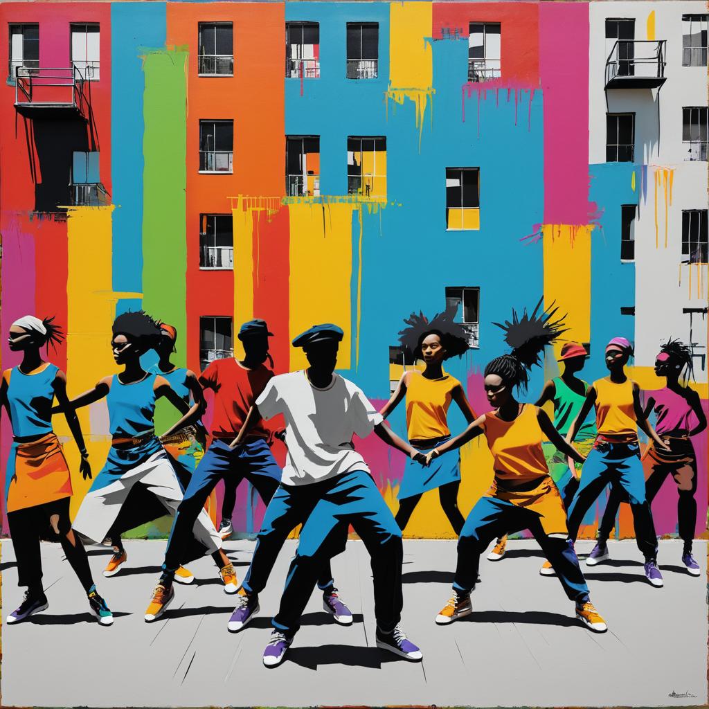 Vibrant Urban Dance Inspired by Basquiat