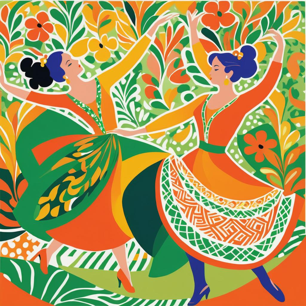 Lively Matisse-Inspired Dance Scene