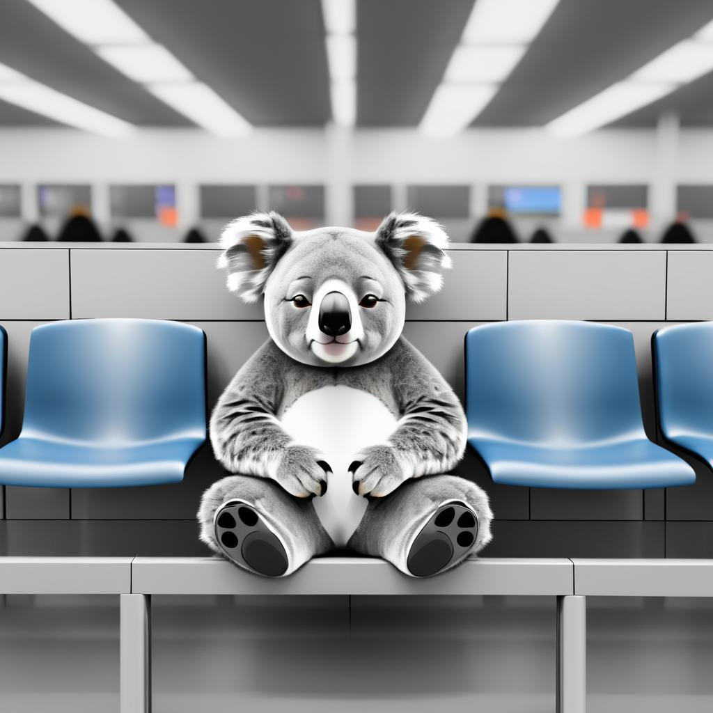 Sleepy Koala's DMV Adventure in Art