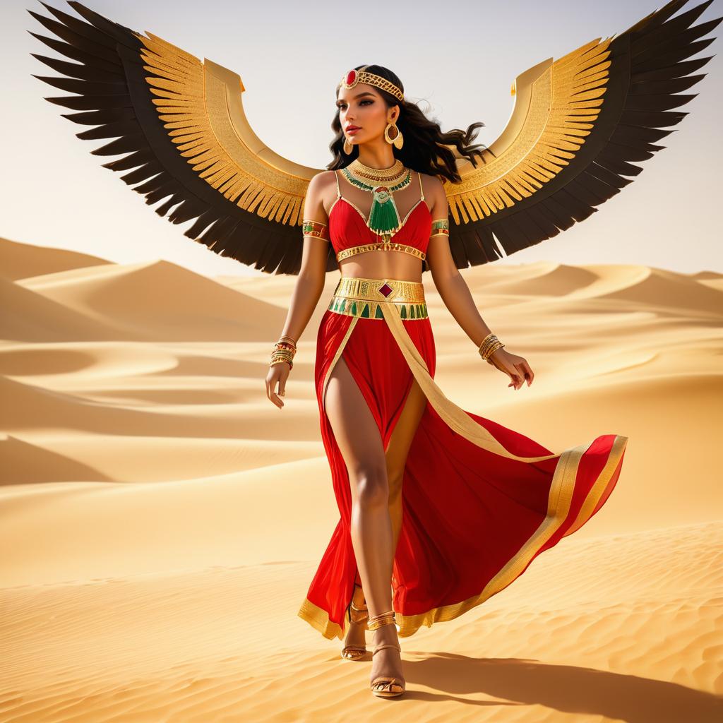 Majestic Dancer in Egyptian Desert