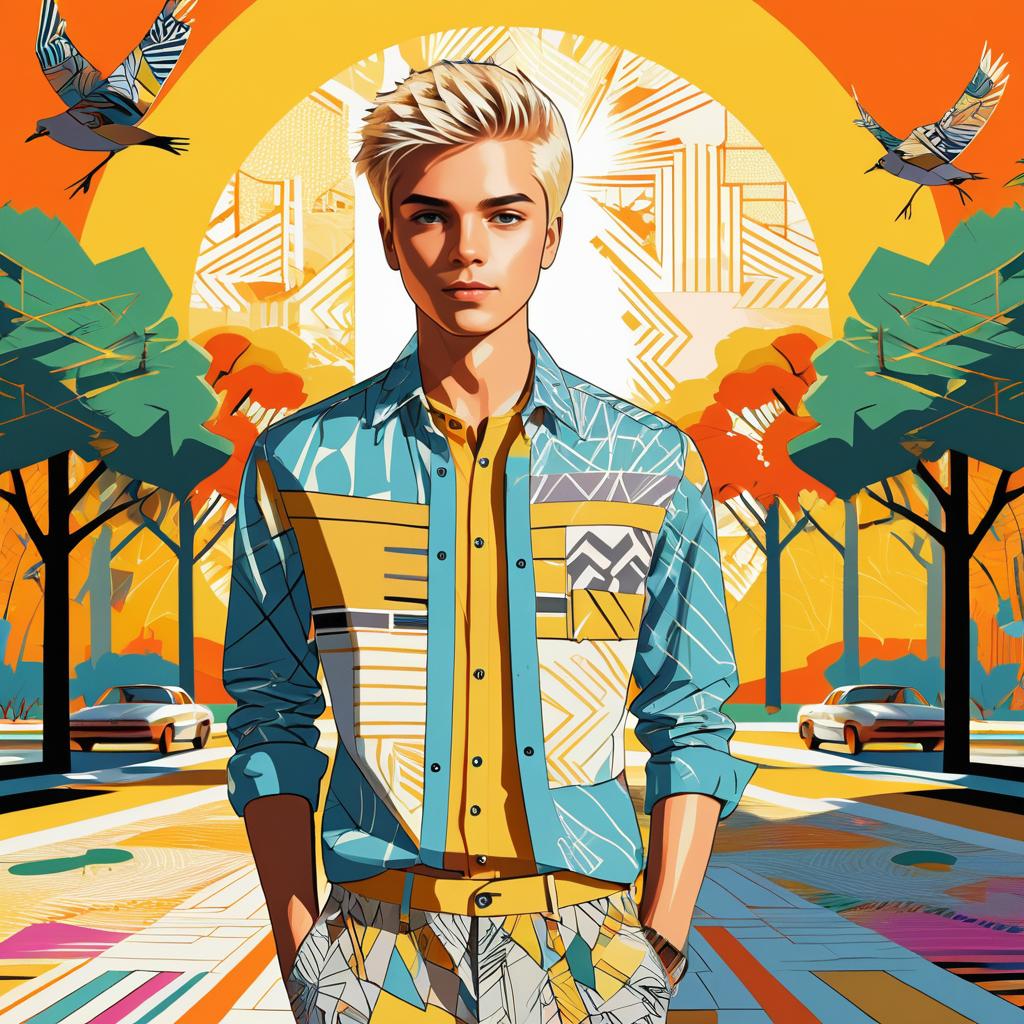 Vibrant Vector Graphic Novel Portrait