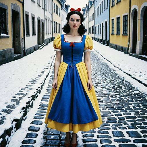 Snow White Inspired Woman on Street