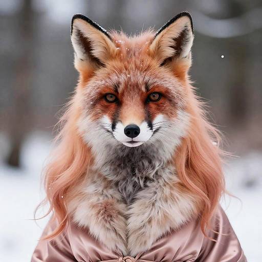 Elegant Winter Foxie Vixen Portrait
