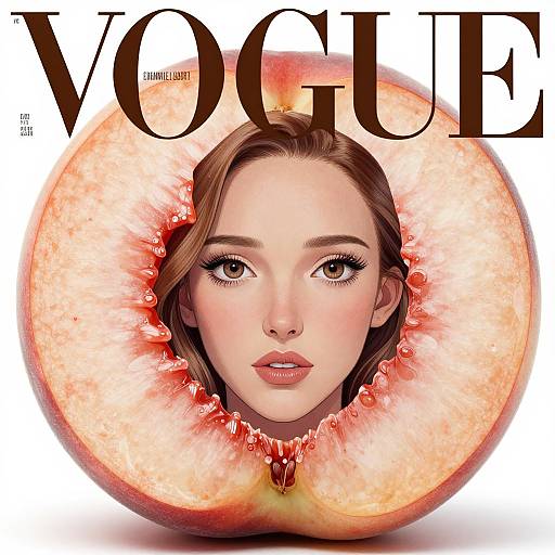 Anime Natalie Portman in Peach Vogue