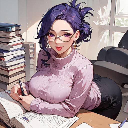 Anime Girl in Office Attire