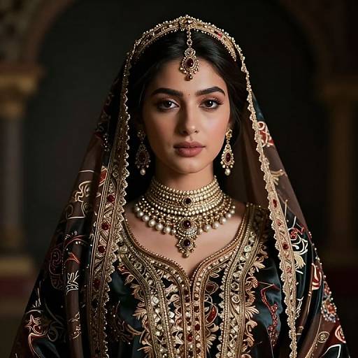 Realistic Portrait of Muslim Princess