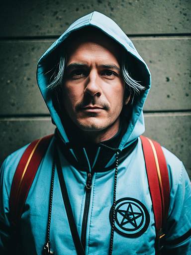 Man in Anya Cosplay Hoodie