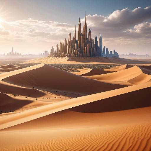 Majestic Sand Dune Castle in Desert Majestic Sand Dune Castle in Desert