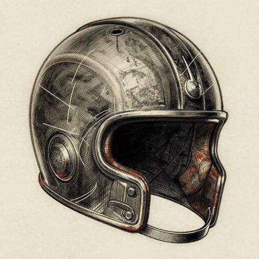 Vintage Mando Helmet Sketch