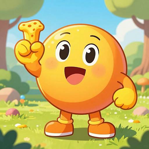 Vibrant Cheeto Mascot Cartoon
