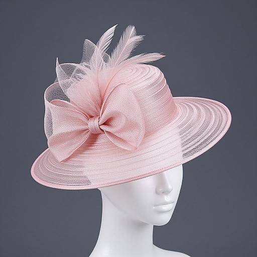 Elegant Pink Summer Pillbox Hat