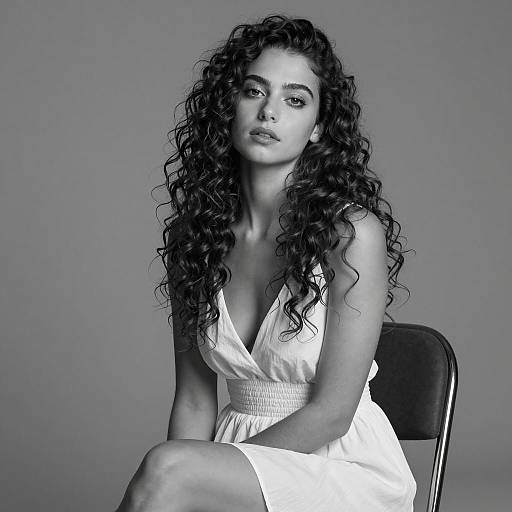 Elegant Black and White Portrait of a Woman