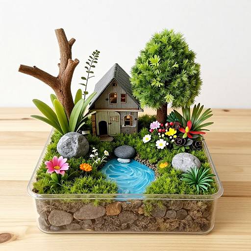 DIY Fairy Garden Kit with Container