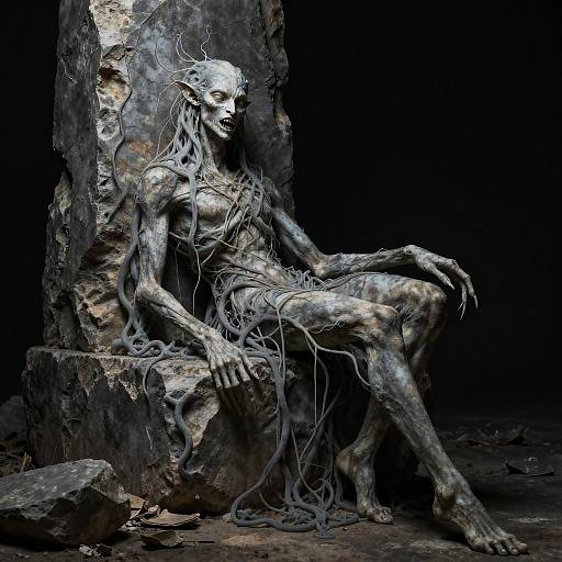 Elongated Shadow Creature Reclining