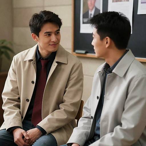 Casual Encounter of Two Men