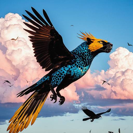 Fireprowler Hybrid Creature in Flight