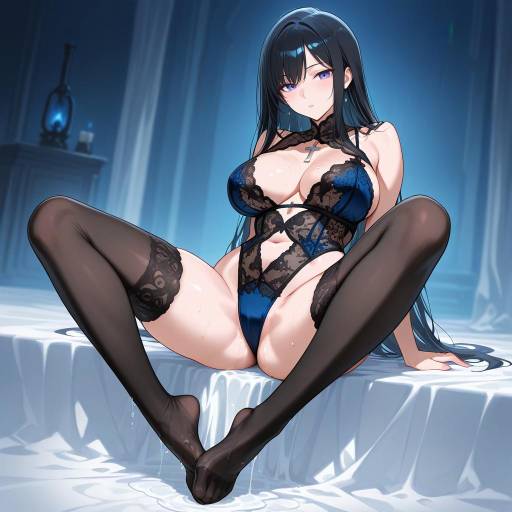Elegant Woman in Lingerie Pose