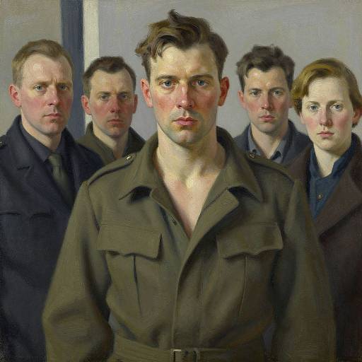 Detailed Military Portrait in Hopper Style