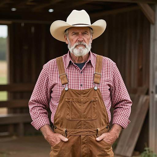 Authentic American Farmer Portrait