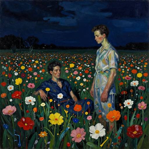 Psychological Floral Night Sky Masterpiece