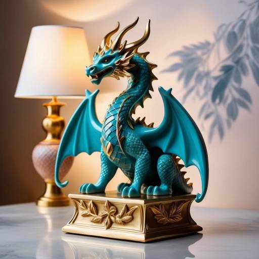 Ethereal Ceramic Dragon with Laurel Wreath Ethereal Ceramic Dragon with Laurel Wreath