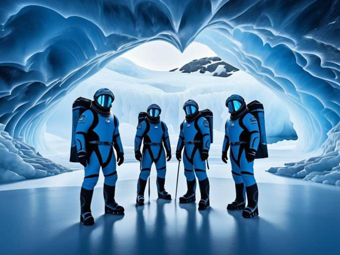 Realistic Space Explorers in Icelandic Ice Cave