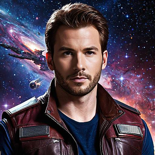 Photorealistic Portrait of Sci-Fi Character in Space