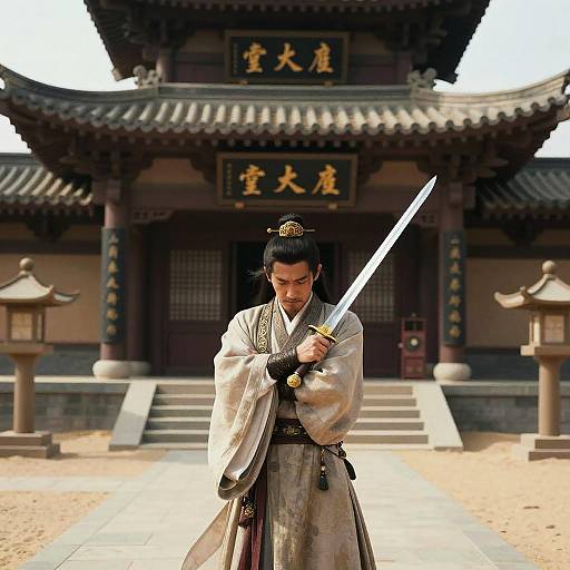Hanfu Swordman at Ancient Dragon Inn