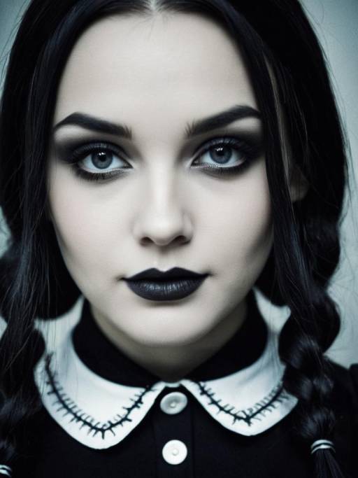 Eerie Wednesday Addams Inspired Portrait