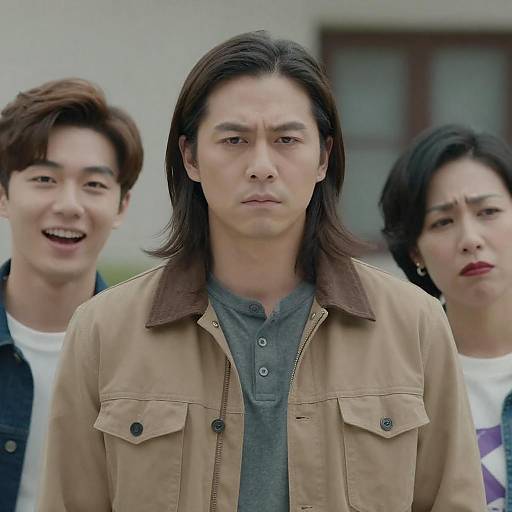 Candid Outdoor Portrait of Three Friends