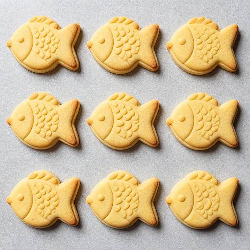 Golden Fish-Shaped Sugar Cookies