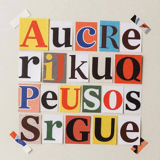 Vibrant Magazine Cutout Letters Collage