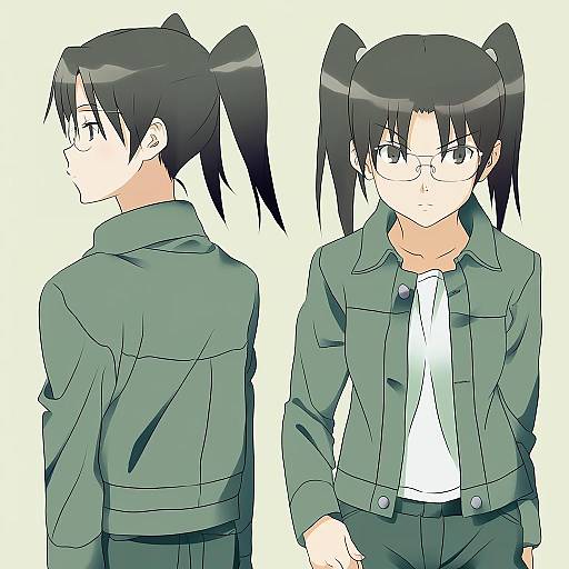 Illustration of Amasawa yuuko, dennou coil in the style of 846-gou