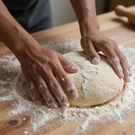 Artisan Hands at Work with Dough