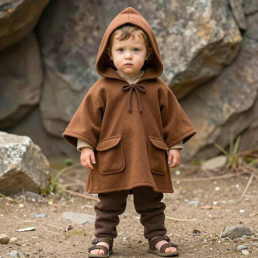 Photorealistic Infant Hobbit Costume Portrait