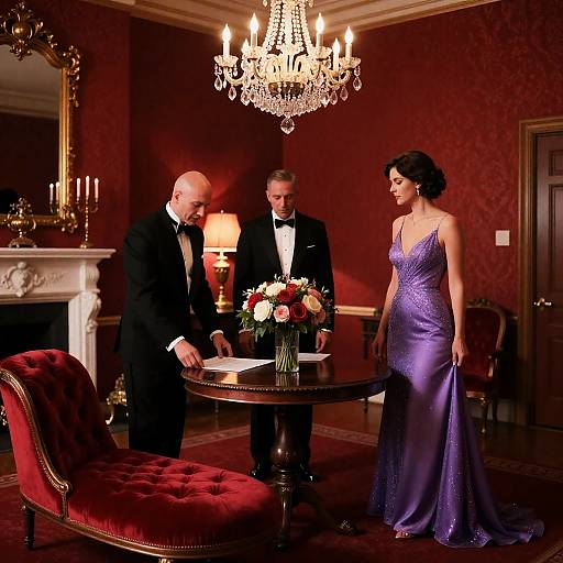 Elegant Interior with Glamorous Attendees