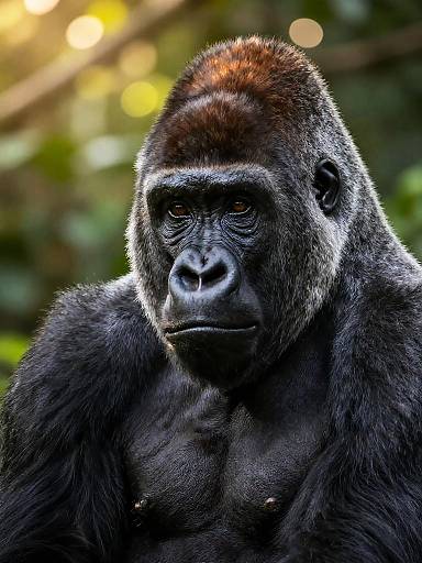 Introspective Western Lowland Gorilla Portrait