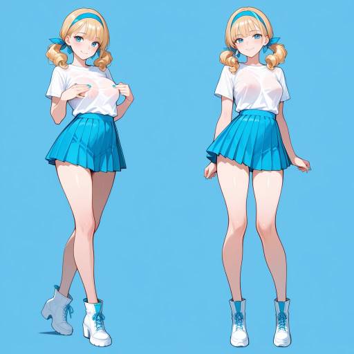 Slender Girl in Pleated Miniskirt Slender Girl in Pleated Miniskirt