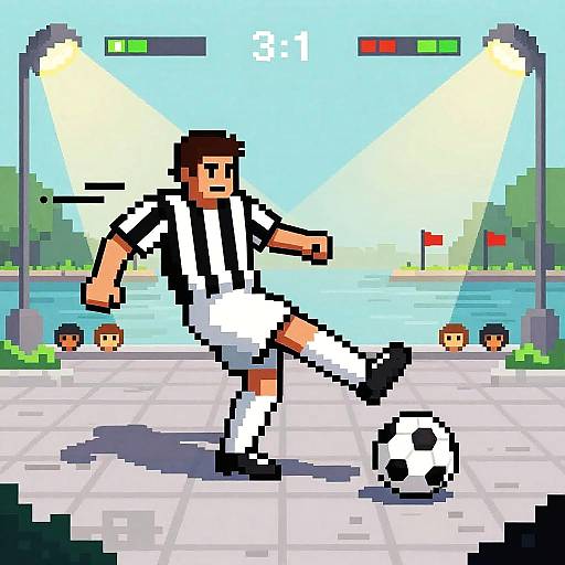 Pixel Art Football Free Kick