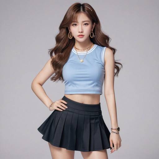 Stylish K-Pop Girl in Casual Outfit