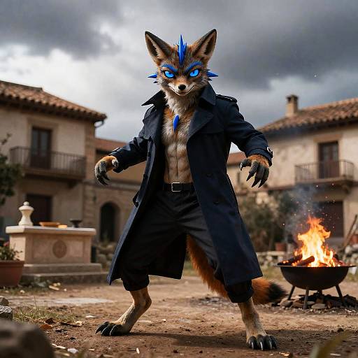 Athletic Anthro Jackal Secret Agent