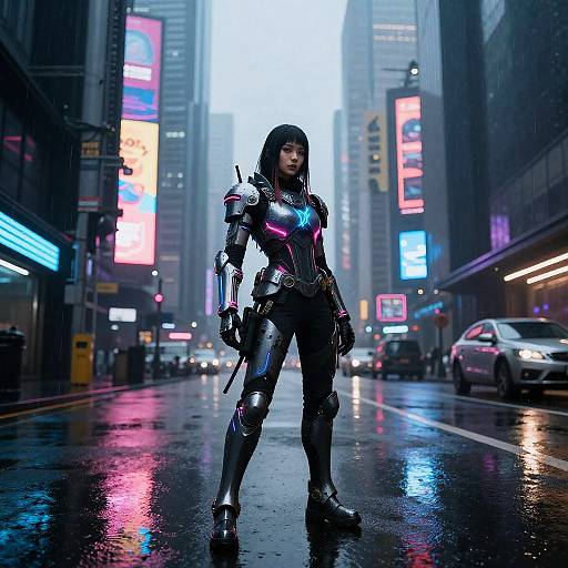 GoingMary in Neon Cyberpunk Cityscape