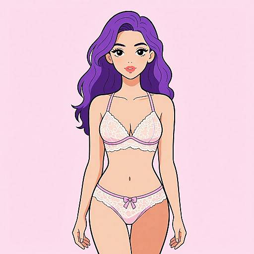 Elegant Boudoir Woman in Lace Lingerie