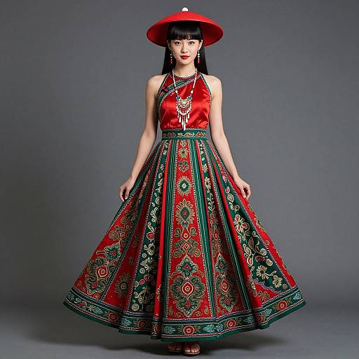 Asian Woman in Traditional Chinese Dress