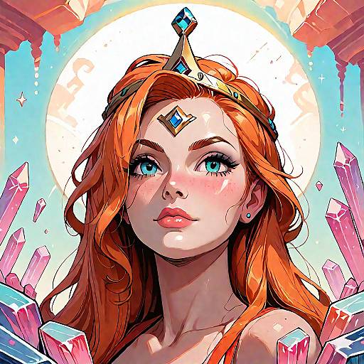 Adventure Time Portrait with Crystals