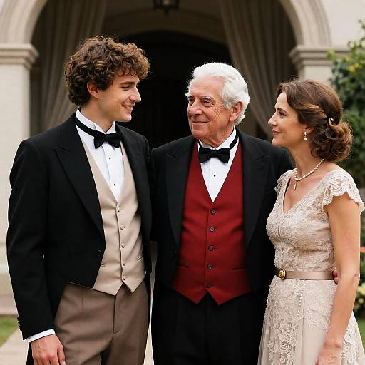 Three Generations in Formal Attire