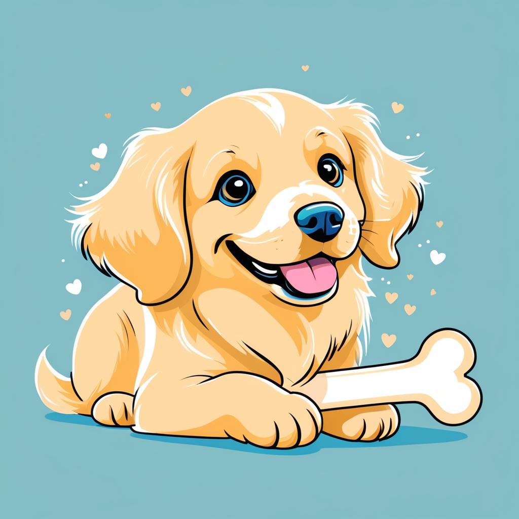 Charming Golden Retriever Vector Illustration