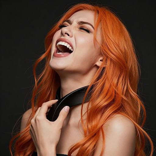 Screaming Woman with Black Object