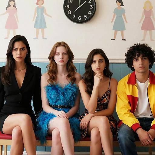 Vibrant Gathering in a Colorful Room