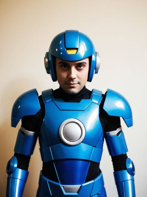 Person Wearing Mega Man Costume
